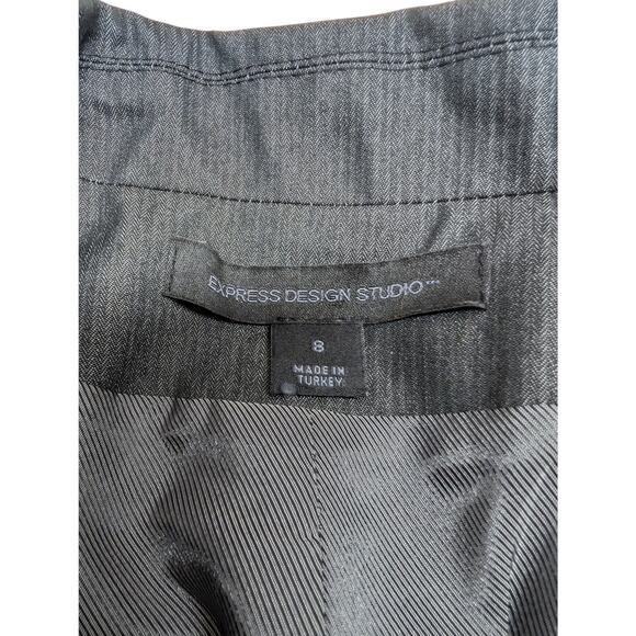 Express Design Studio Women’s Blazer – Gray Pinstripe, Size 8 - Picture 3 of 5